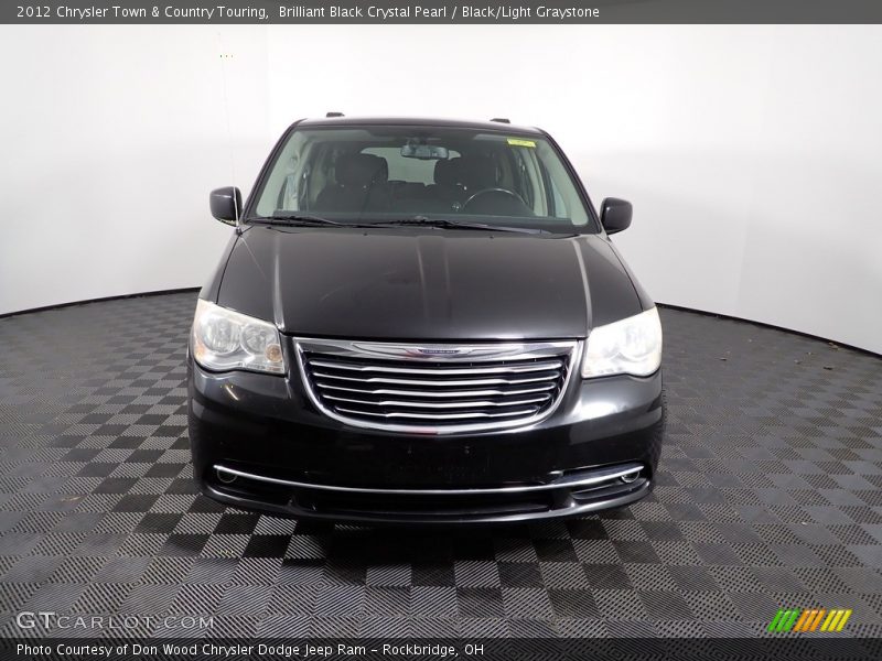 Brilliant Black Crystal Pearl / Black/Light Graystone 2012 Chrysler Town & Country Touring