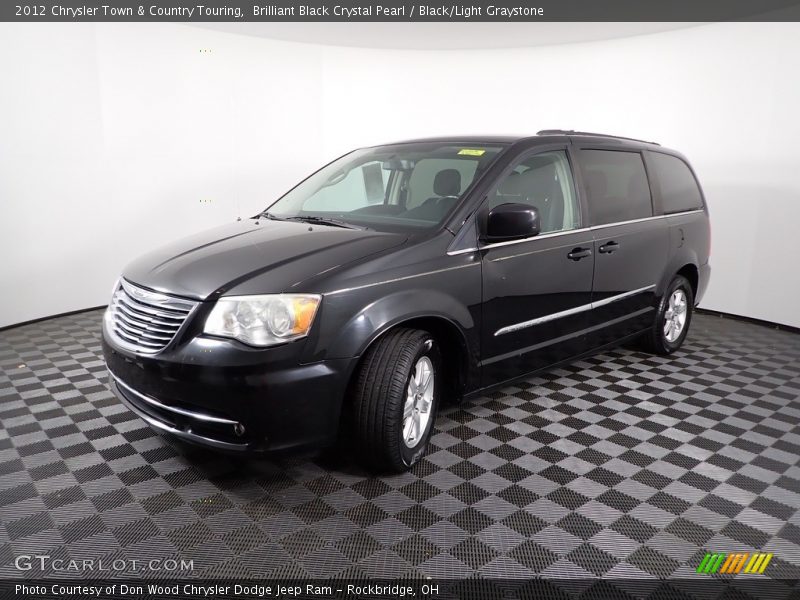 Brilliant Black Crystal Pearl / Black/Light Graystone 2012 Chrysler Town & Country Touring