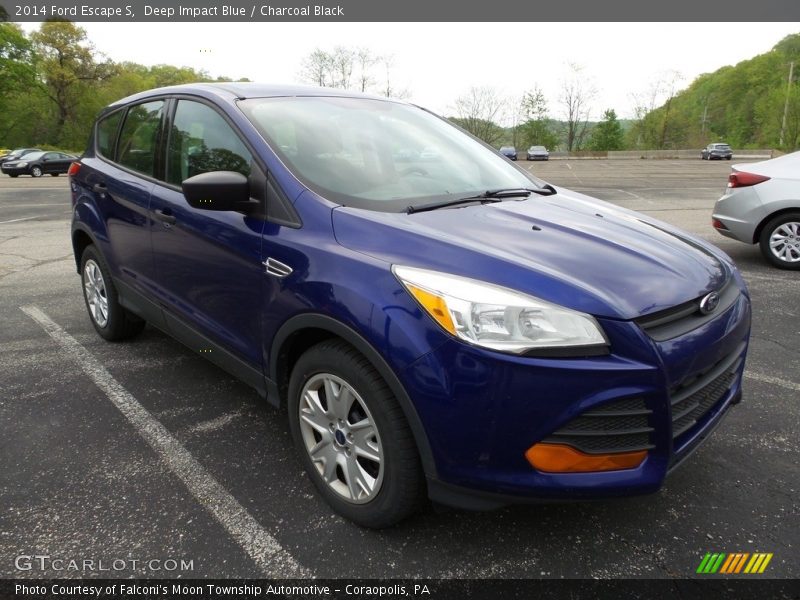 Deep Impact Blue / Charcoal Black 2014 Ford Escape S