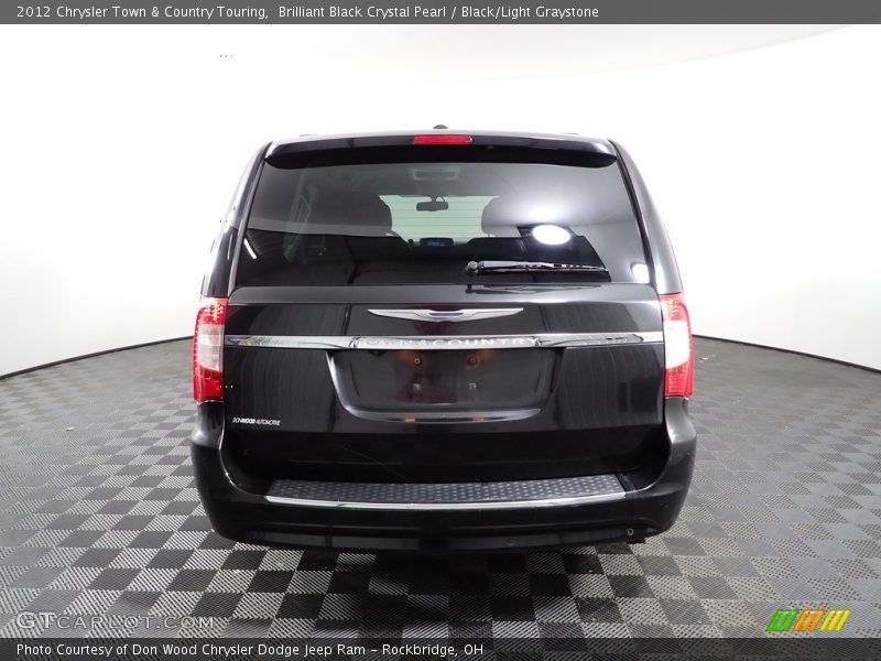 Brilliant Black Crystal Pearl / Black/Light Graystone 2012 Chrysler Town & Country Touring
