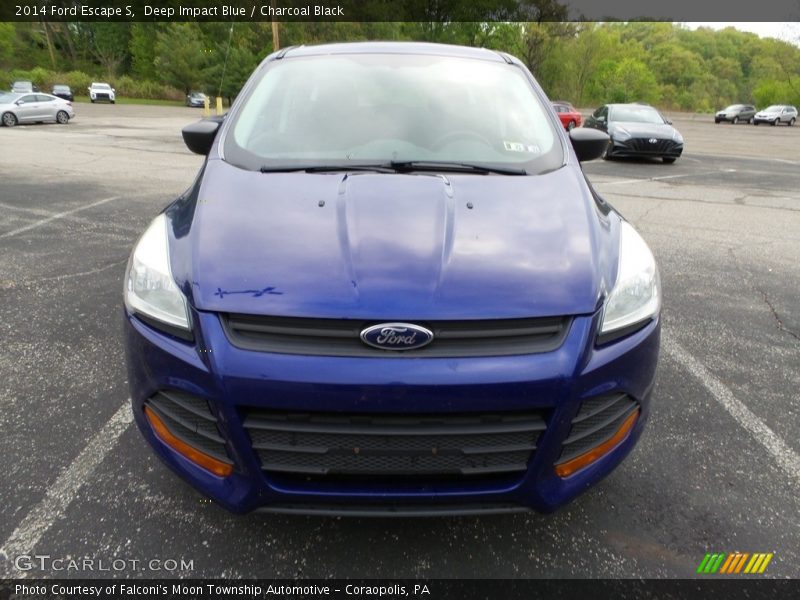 Deep Impact Blue / Charcoal Black 2014 Ford Escape S