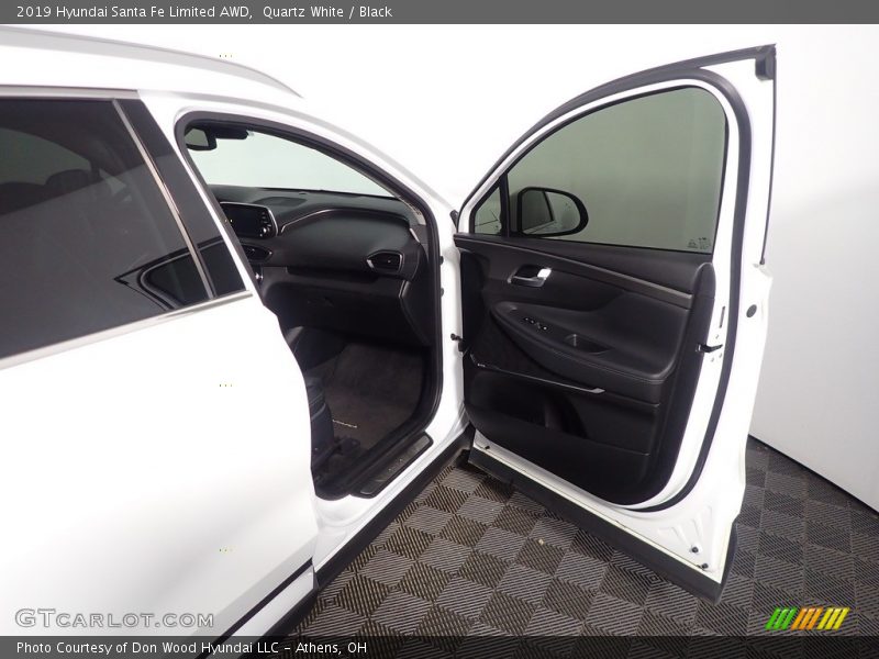 Quartz White / Black 2019 Hyundai Santa Fe Limited AWD