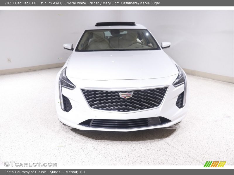 Crystal White Tricoat / Very Light Cashmere/Maple Sugar 2020 Cadillac CT6 Platinum AWD