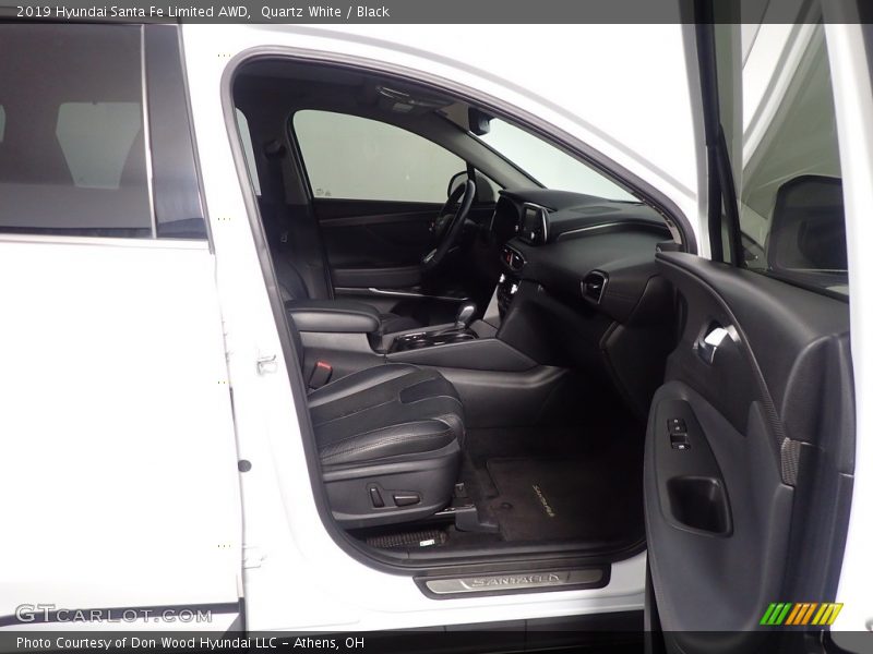 Quartz White / Black 2019 Hyundai Santa Fe Limited AWD