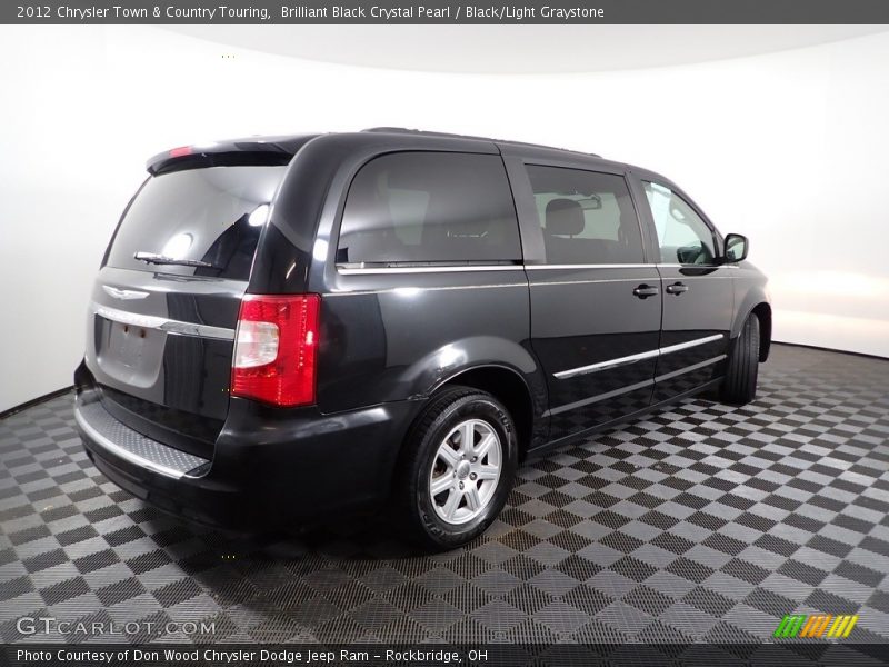 Brilliant Black Crystal Pearl / Black/Light Graystone 2012 Chrysler Town & Country Touring