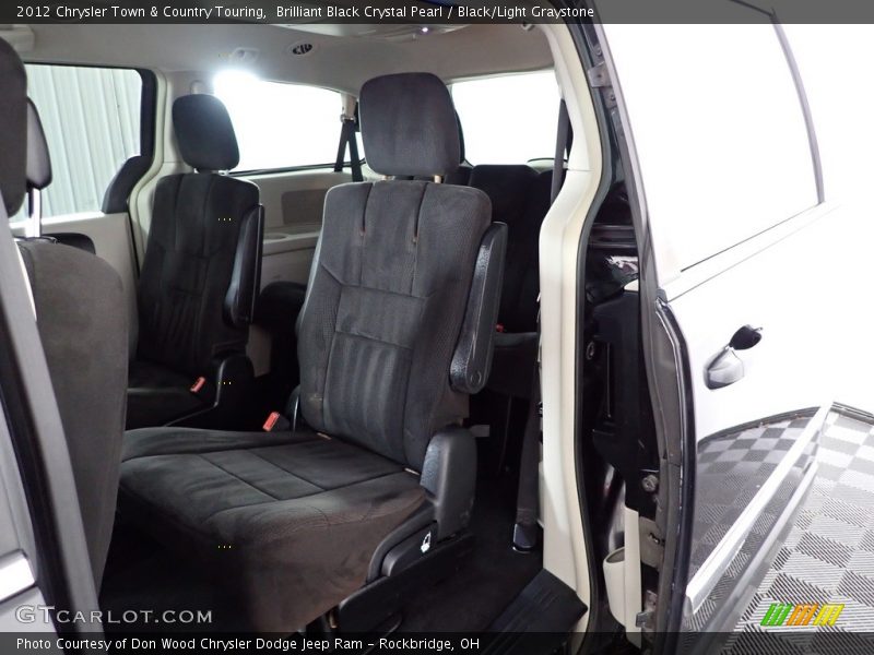 Brilliant Black Crystal Pearl / Black/Light Graystone 2012 Chrysler Town & Country Touring