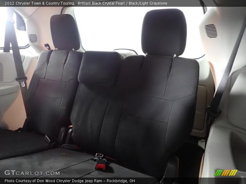 Brilliant Black Crystal Pearl / Black/Light Graystone 2012 Chrysler Town & Country Touring