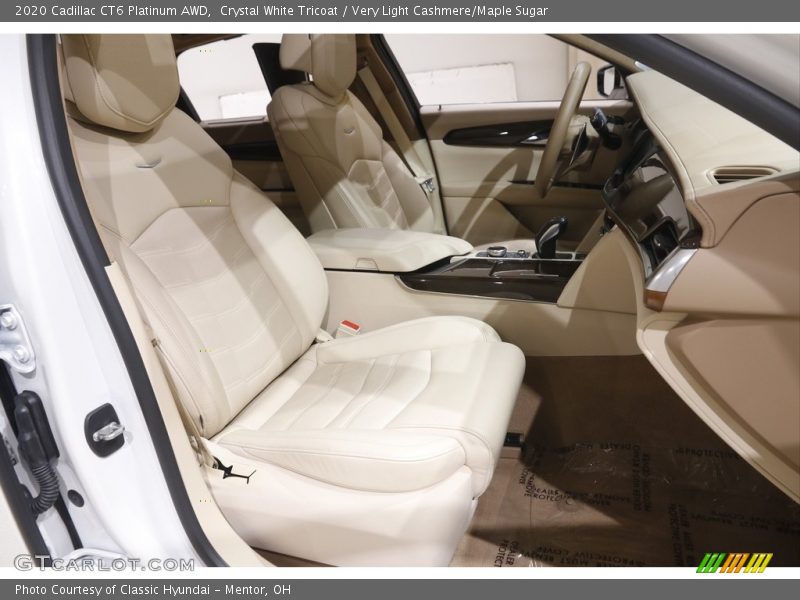 Crystal White Tricoat / Very Light Cashmere/Maple Sugar 2020 Cadillac CT6 Platinum AWD