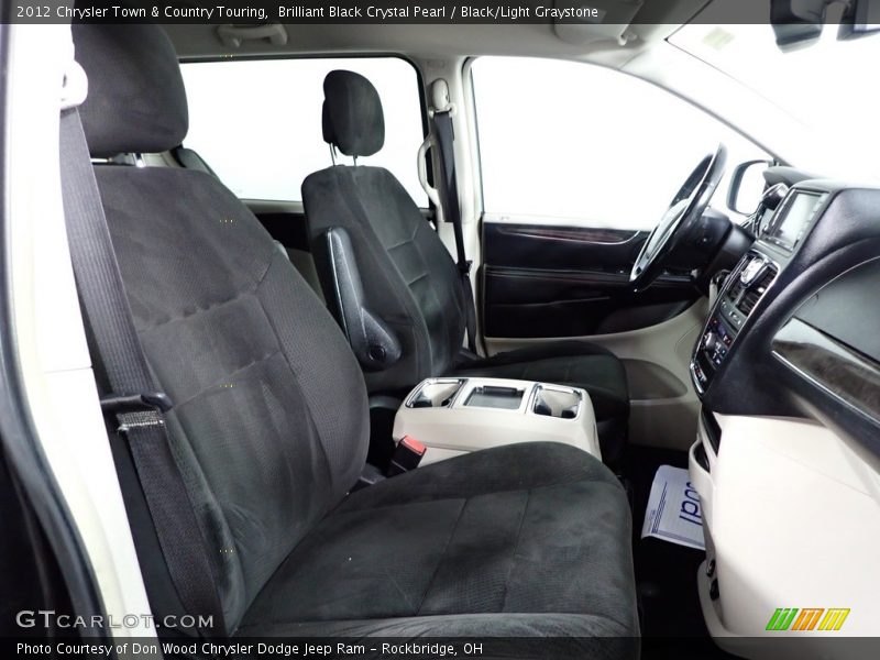 Brilliant Black Crystal Pearl / Black/Light Graystone 2012 Chrysler Town & Country Touring