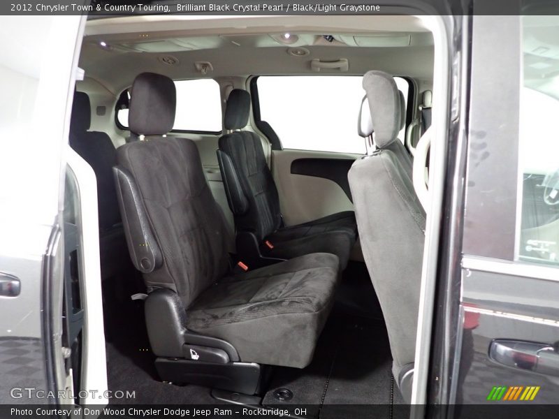 Brilliant Black Crystal Pearl / Black/Light Graystone 2012 Chrysler Town & Country Touring