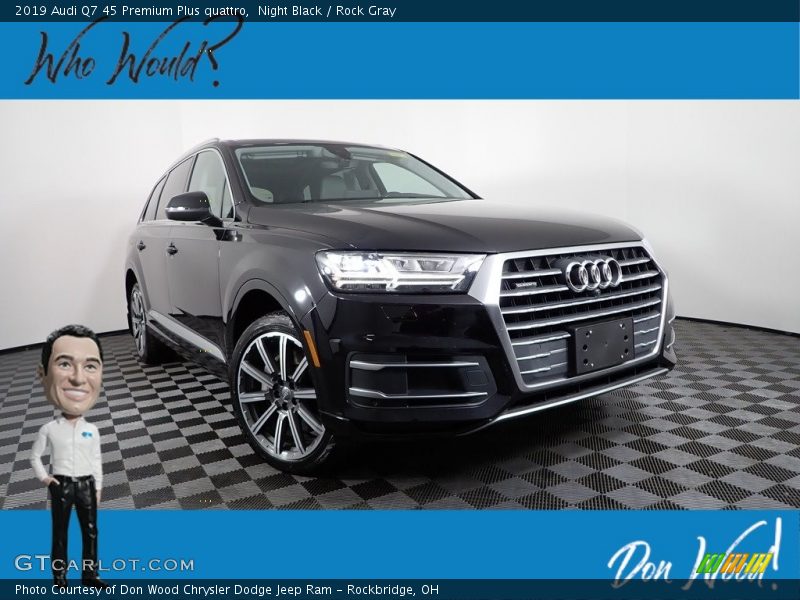 Night Black / Rock Gray 2019 Audi Q7 45 Premium Plus quattro