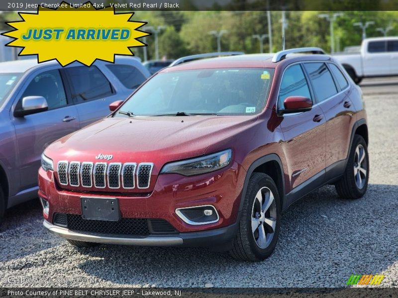 Velvet Red Pearl / Black 2019 Jeep Cherokee Limited 4x4