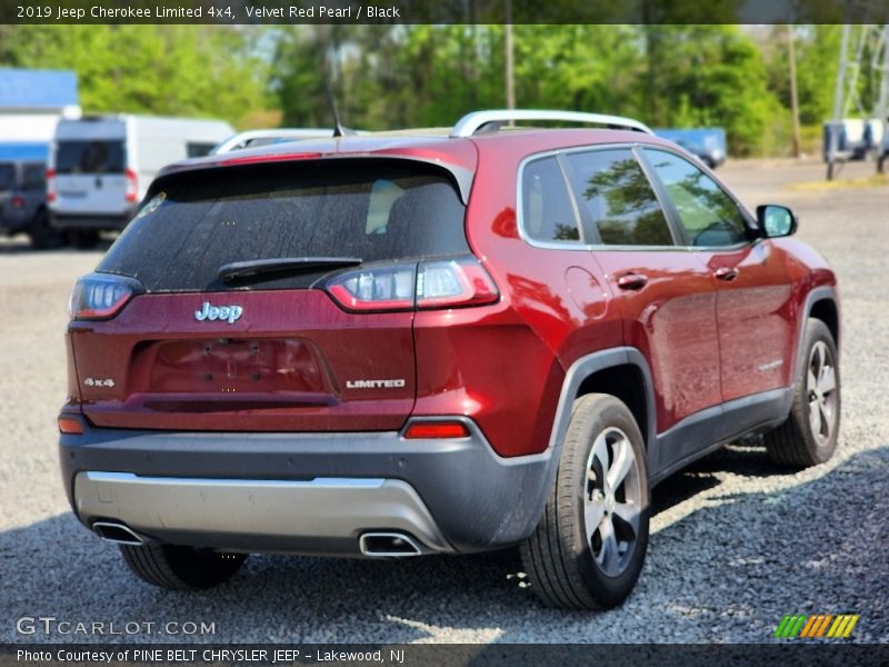 Velvet Red Pearl / Black 2019 Jeep Cherokee Limited 4x4