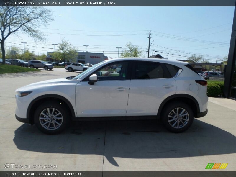 Rhodium White Metallic / Black 2023 Mazda CX-5 S Select AWD