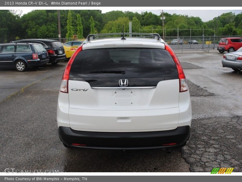 White Diamond Pearl / Beige 2013 Honda CR-V EX-L