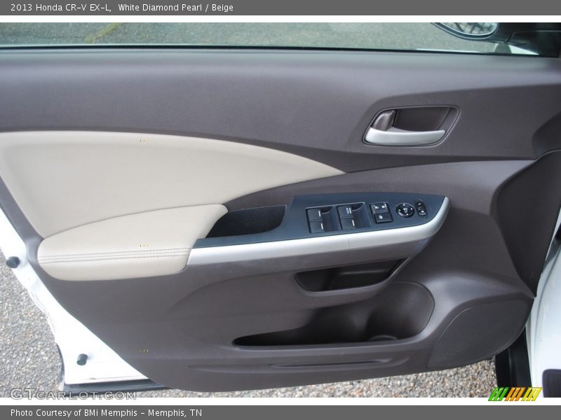 White Diamond Pearl / Beige 2013 Honda CR-V EX-L