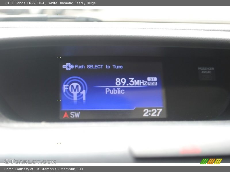 White Diamond Pearl / Beige 2013 Honda CR-V EX-L