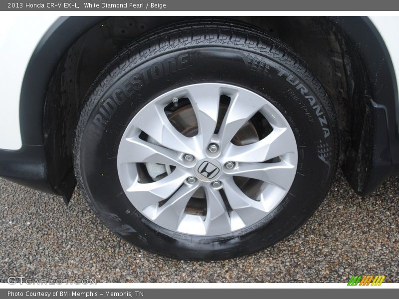 White Diamond Pearl / Beige 2013 Honda CR-V EX-L