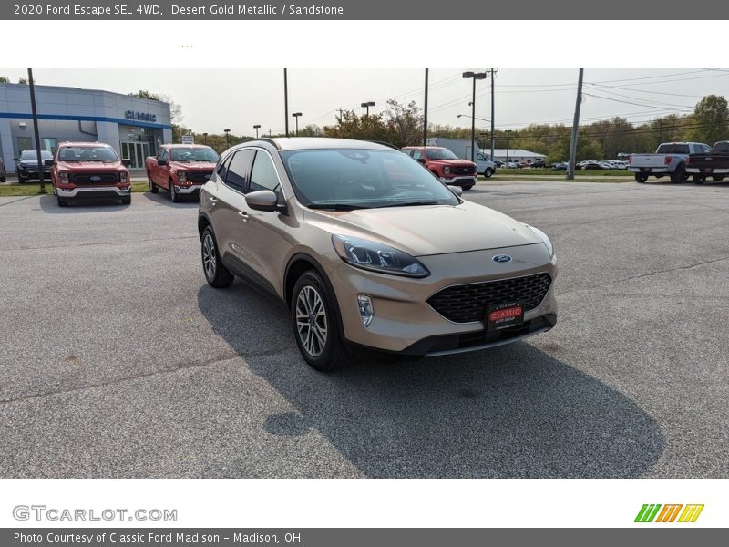 Desert Gold Metallic / Sandstone 2020 Ford Escape SEL 4WD