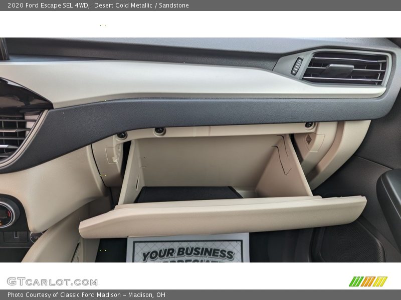 Desert Gold Metallic / Sandstone 2020 Ford Escape SEL 4WD