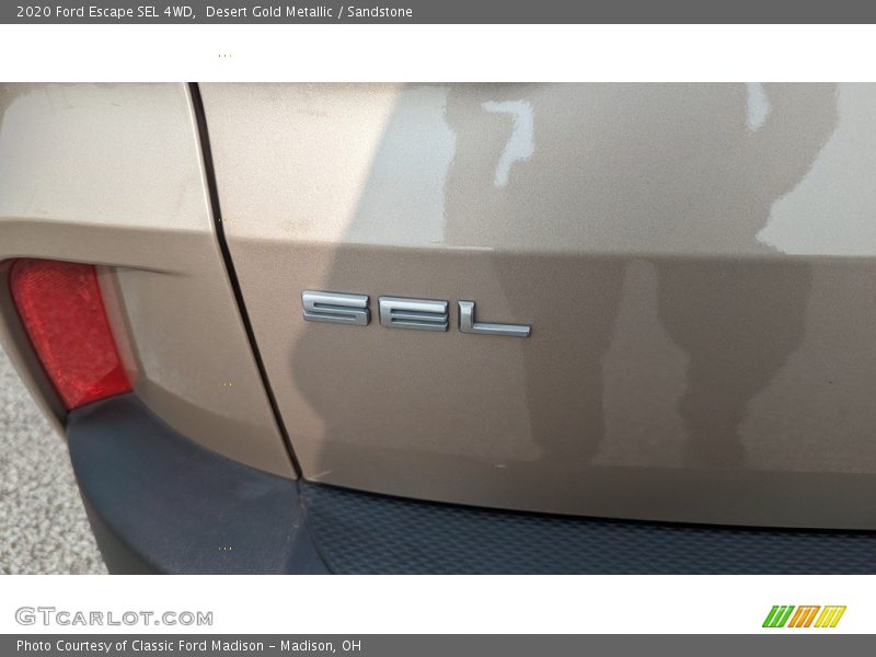 Desert Gold Metallic / Sandstone 2020 Ford Escape SEL 4WD