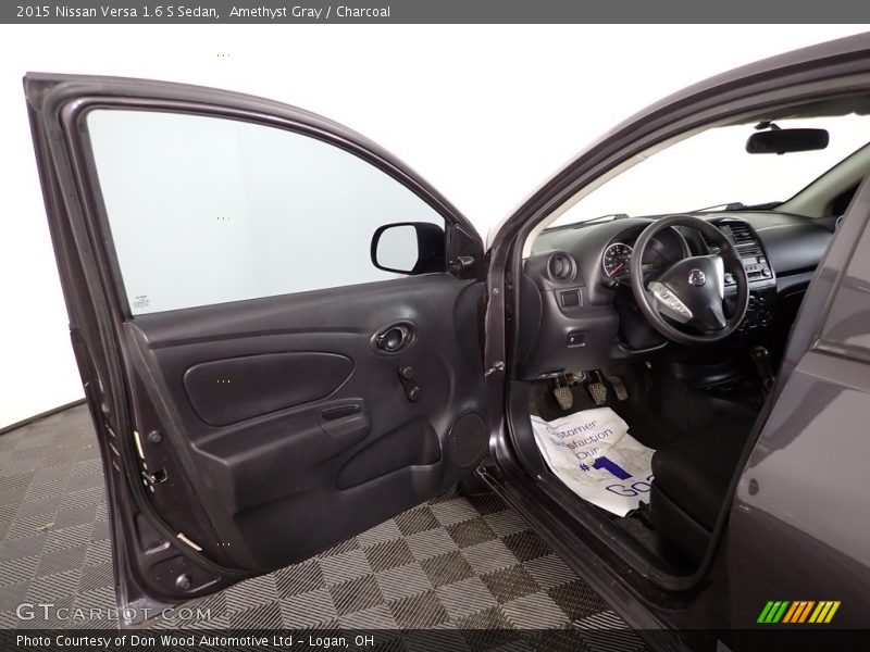 Amethyst Gray / Charcoal 2015 Nissan Versa 1.6 S Sedan