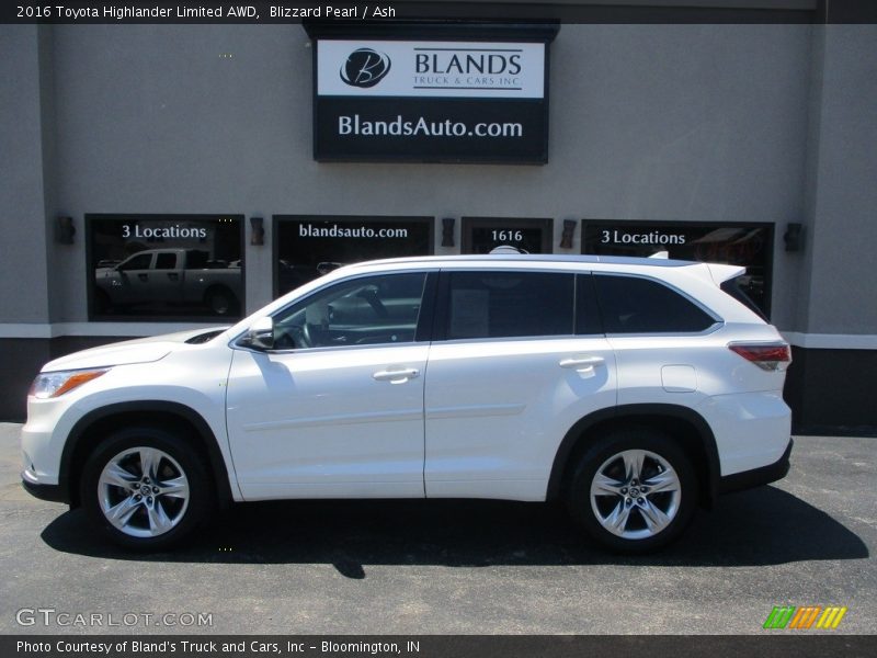 Blizzard Pearl / Ash 2016 Toyota Highlander Limited AWD