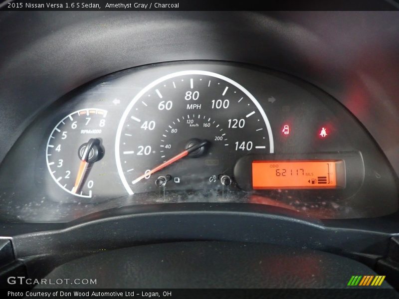 Amethyst Gray / Charcoal 2015 Nissan Versa 1.6 S Sedan