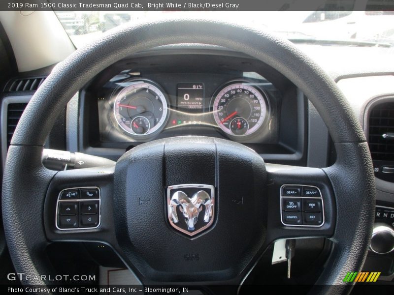 Bright White / Black/Diesel Gray 2019 Ram 1500 Classic Tradesman Quad Cab