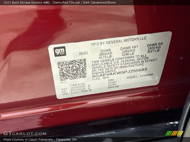 Cherry Red Tintcoat / Dark Galvanized/Ebony 2023 Buick Enclave Essence AWD
