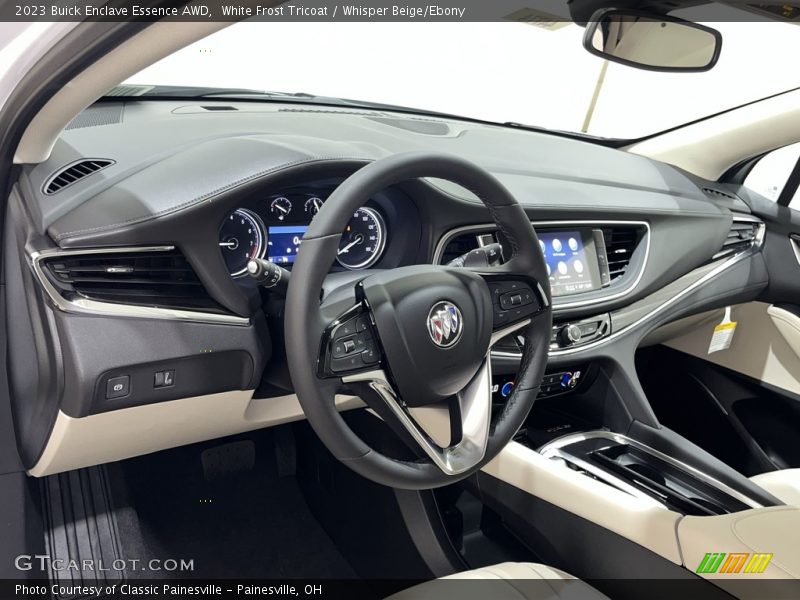 White Frost Tricoat / Whisper Beige/Ebony 2023 Buick Enclave Essence AWD