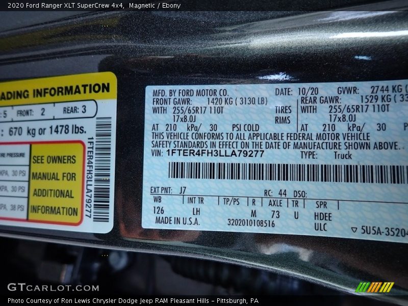 Magnetic / Ebony 2020 Ford Ranger XLT SuperCrew 4x4