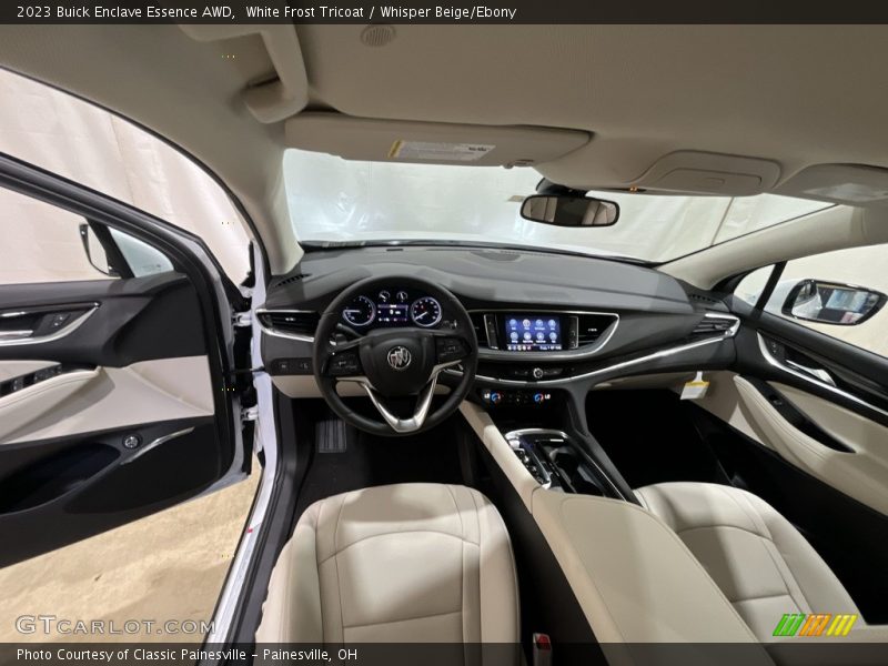 White Frost Tricoat / Whisper Beige/Ebony 2023 Buick Enclave Essence AWD