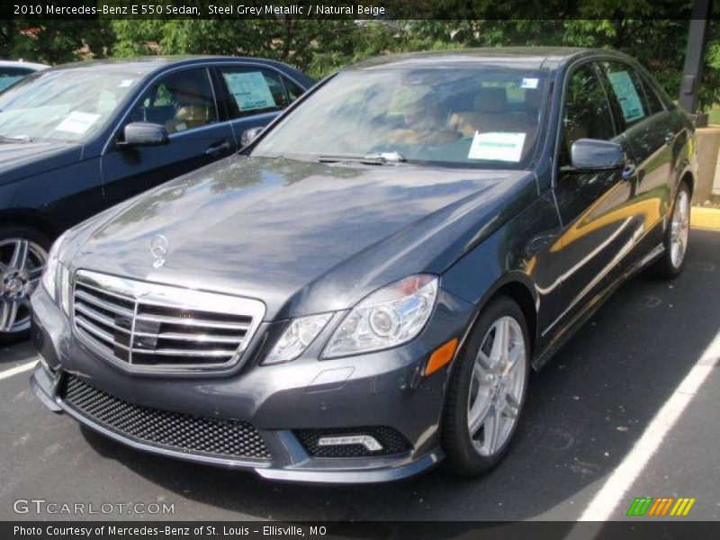 Steel Grey Metallic / Natural Beige 2010 Mercedes-Benz E 550 Sedan
