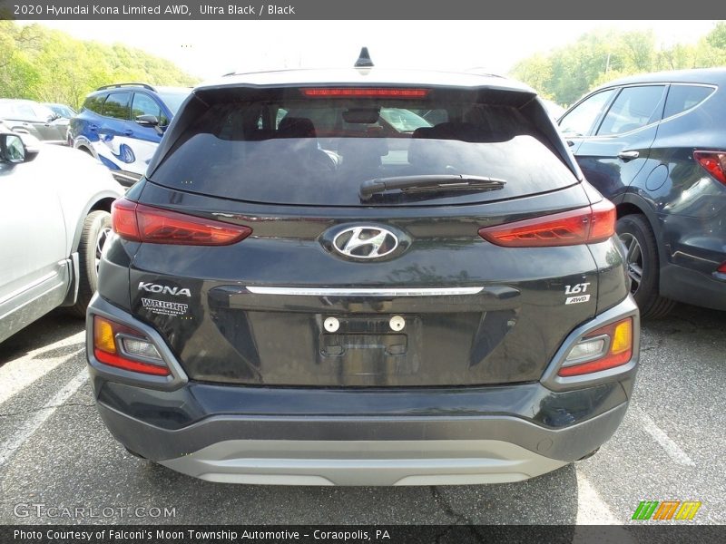 Ultra Black / Black 2020 Hyundai Kona Limited AWD