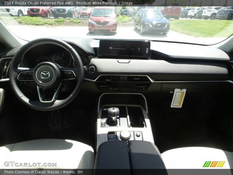 Rhodium White Premium / Griege 2024 Mazda CX-90 Preferred Plus AWD