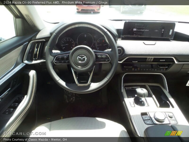 Rhodium White Premium / Griege 2024 Mazda CX-90 Preferred Plus AWD