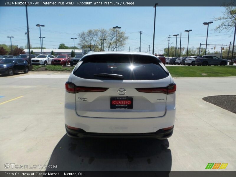 Rhodium White Premium / Griege 2024 Mazda CX-90 Preferred Plus AWD