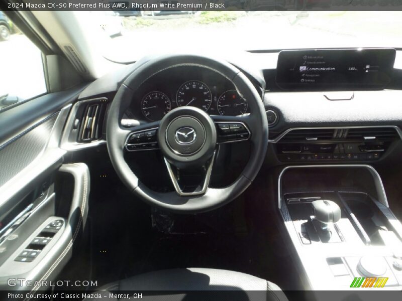 Rhodium White Premium / Black 2024 Mazda CX-90 Preferred Plus AWD