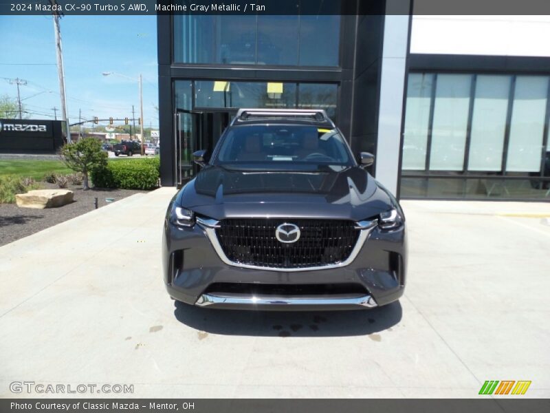 Machine Gray Metallic / Tan 2024 Mazda CX-90 Turbo S AWD