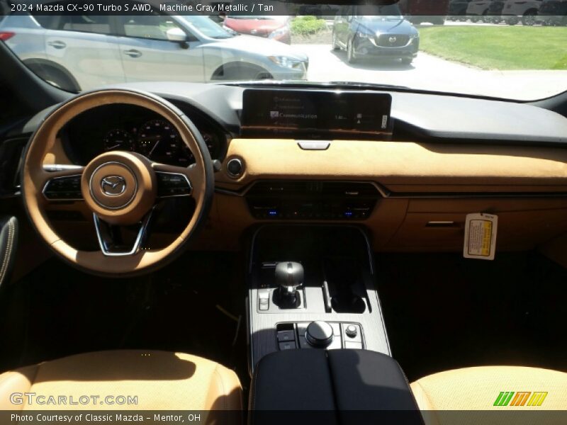 Machine Gray Metallic / Tan 2024 Mazda CX-90 Turbo S AWD