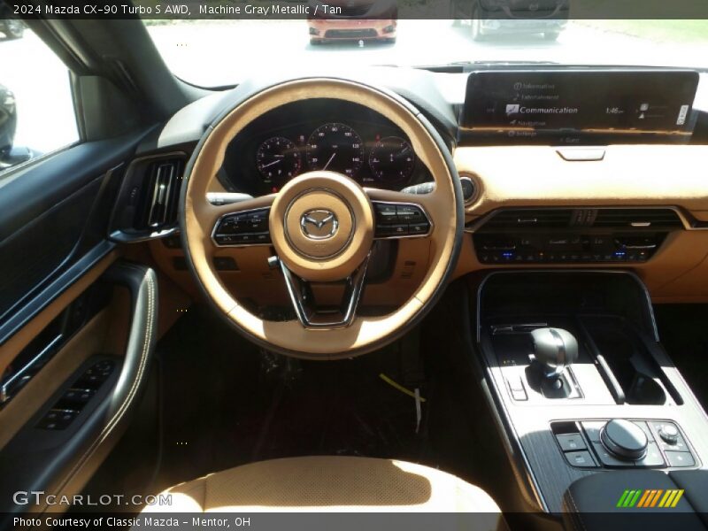 Machine Gray Metallic / Tan 2024 Mazda CX-90 Turbo S AWD