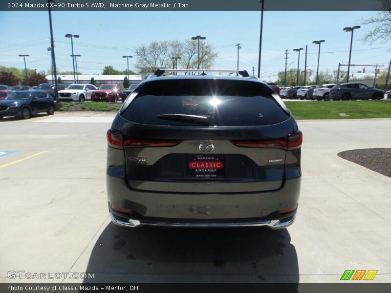 Machine Gray Metallic / Tan 2024 Mazda CX-90 Turbo S AWD