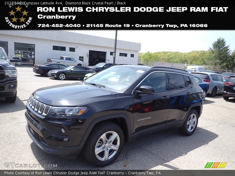 Diamond Black Crystal Pearl / Black 2023 Jeep Compass Latitude 4x4