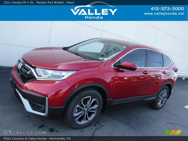 Radiant Red Metallic / Black 2021 Honda CR-V EX