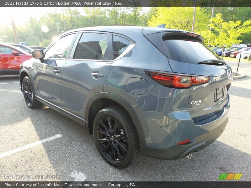 Polymetal Gray / Red 2023 Mazda CX-5 S Carbon Edition AWD