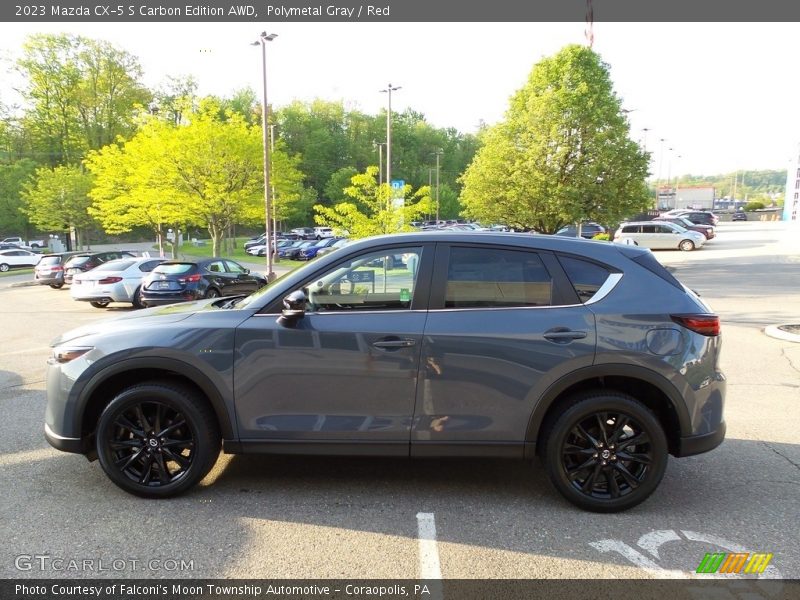 Polymetal Gray / Red 2023 Mazda CX-5 S Carbon Edition AWD
