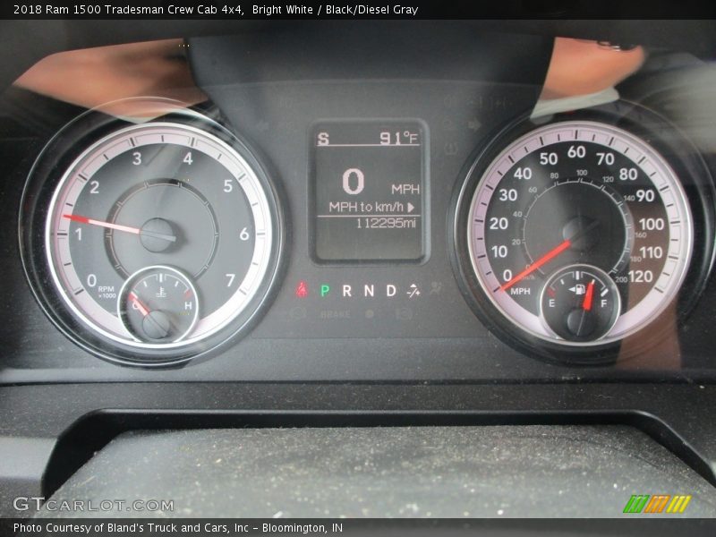 Bright White / Black/Diesel Gray 2018 Ram 1500 Tradesman Crew Cab 4x4