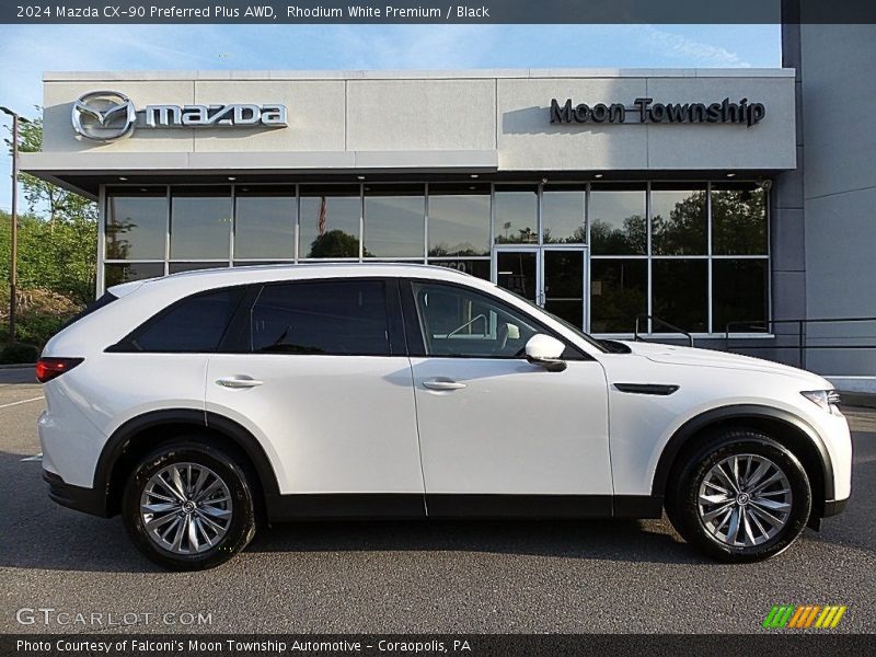 Rhodium White Premium / Black 2024 Mazda CX-90 Preferred Plus AWD