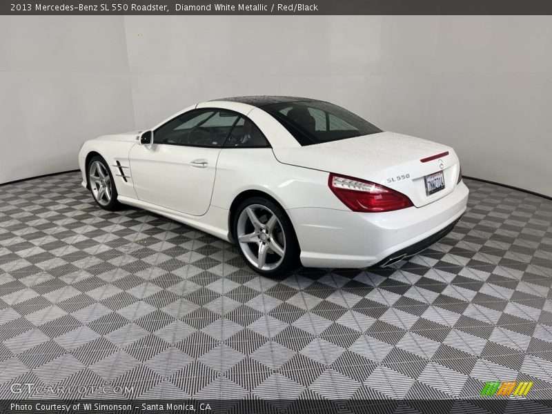 Diamond White Metallic / Red/Black 2013 Mercedes-Benz SL 550 Roadster